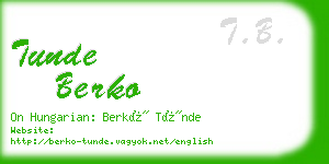 tunde berko business card